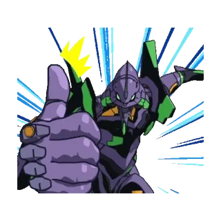 🏃‍♀️ 3edb64d8 Anime, Polegar para cima, Mecha, Robô, Evangelion whatsapp sticker