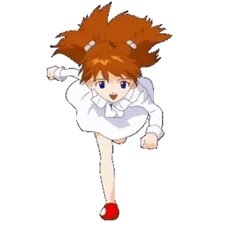 😶‍🌫️ 8cbef723 Asuka Langley Soryu Neon Genesis Evangelion Anime, Garota, Correndo, Asuka Langley Soryu, Neon Genesis Evangelion, Desenho animado whatsapp sticker