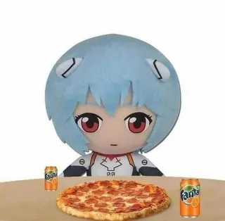 🍕 e4d7bbc2 Rei Ayanami Neon Genesis Evangelion Anime, Manga, Evangelion, Rei Ayanami, Pizza, Fanta telegram sticker