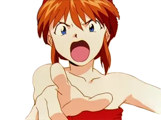 🤚 4e71b9ed Asuka Langley Soryu Neon Genesis Evangelion Anime, Manga, Personnage, Asuka, Evangelion, Pointer, Fille whatsapp sticker