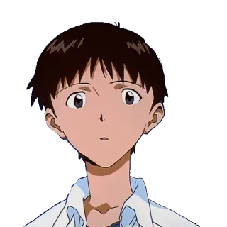 😧 730e0498 Shinji Ikari Neon Genesis Evangelion Anime, Evangelion, Shinji, Personaje, Manga telegram sticker