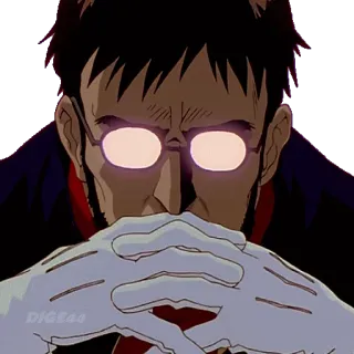 👓 c50df9cc Gendo Ikari Neon Genesis Evangelion Anime, Serio, Gendo Ikari, Nerv, Evangelion telegram sticker
