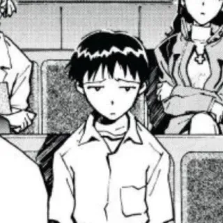 😐 0f56291e Shinji Ikari Neon Genesis Evangelion Anime, Smutne, Eva, Evangelion, Shinji, Ikari whatsapp sticker