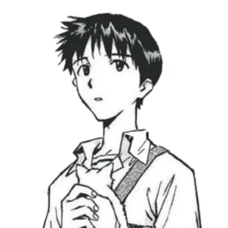 😯 597d6205 Shinji Ikari Neon Genesis Evangelion Anime, Manga, Shinji Ikari, Evangelion whatsapp sticker
