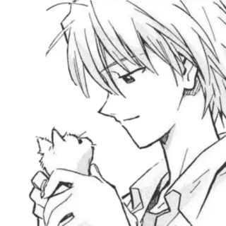 ☺️ 5b98d337 Anime, Manga, Chłopak, Kot, Słodki whatsapp sticker