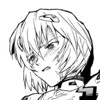 😳 97bd8bab Rei Ayanami Neon Genesis Evangelion Anime, Manga, Rei Ayanami, Evangelion, Smutne, Emocjonalne whatsapp sticker