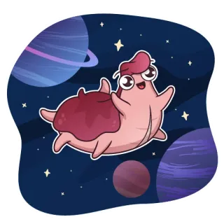 🌌 928f43af spazio, pianeta, galassia, carino, tartaruga, animale, cartone animato, illustrazione telegram sticker