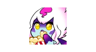 🍪 b457ac61 Dibujos animados, Comiendo, Palomitas, Lindo, Pegatina whatsapp sticker