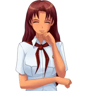 😃 3d3f7426 Anime, estudante, sorrindo, feminino, alegre whatsapp sticker