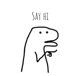 ☁️ 274eb653 SAY HI Gekritzel, Gruß, Hallo sagen, Cartoon, Strichzeichnung telegram sticker