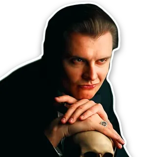 😏 409be82f 男, 頭蓋骨, ダーク, 人, ポートレート telegram sticker