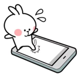 😕 17bc1295 兔子, 可爱, 卡通, 动物, 手机, 移动设备 telegram sticker