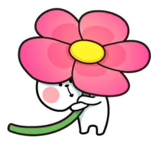 🌹 cf9d093a 花, 卡通, 角色, 可爱, 贴纸 telegram sticker