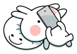 🙄 e96843d4 绵羊, 可爱, 动物, 卡通, 贴纸, 白色, 数字艺术, 手机 telegram sticker