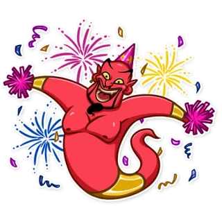 🥳 03a1b510 geest, feest, viering, vuurwerk, cartoon, sticker, plezier telegram sticker