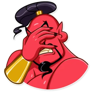 🤦‍♂️ 56e02601 Genie geest, cartoon, magie, personage, disney telegram sticker