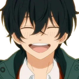 😄 cb88cfa6 anime, boy, smile, happy, cheerful, cartoon, character telegram sticker