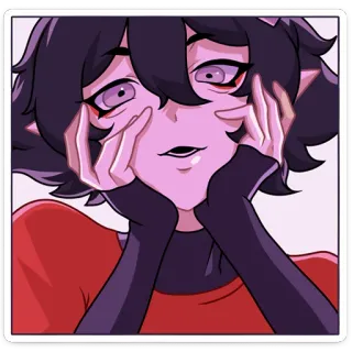 🥺 91895b5d Anime, Elfo, Dibujo animado, Pegatina telegram sticker