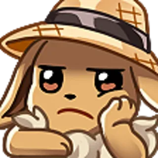 😒 447bb3c2 Eevee 이브이, 포켓몬, 슬픈, 귀여운, 동물, 캐릭터 telegram sticker