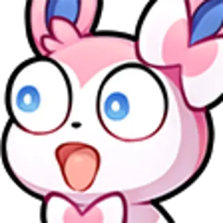 😮 9c7ee64c Sylveon 포켓몬, 님피아, 귀여운, 충격받은, 웃긴 telegram sticker