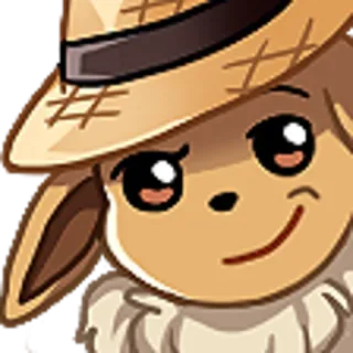 😏 f4927d32 Eevee Pokemon 포켓몬, 이브이, 애니메이션, 귀여운, 동물, 모자 telegram sticker