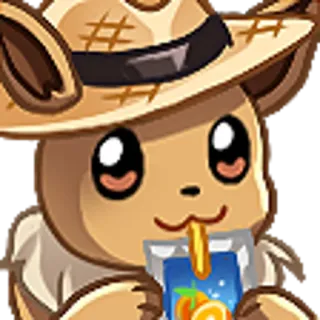 🥃 f57abdd6 Eevee Pokemon 포켓몬, 이브이, 귀여운, 캐릭터, 동물, 만화 telegram sticker