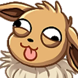 🤪 f8897f4f Eevee 이브이, 포켓몬, 만화, 웃긴, 스티커, 밈 telegram sticker