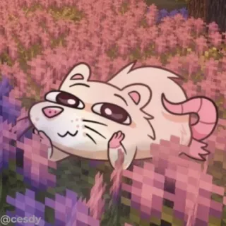 🙂 0a8d0792 @cesdy chomik, minecraft, słodki, zwierzę, mem telegram sticker