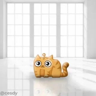 😻 64e49f0a @cesdy kot, słodki, zwierzę, zwierzak, pomarańczowy, naklejka telegram sticker