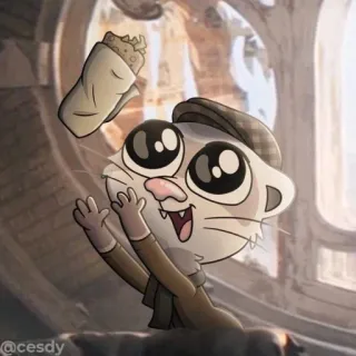 🌯 8dbb1bb3 Kreskówka, Zwierzę, Kot, Burrito, Słodki, Szczęśliwy, Kapelusz telegram sticker