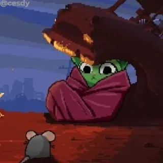 😞 b568dfa6 Pixel art, Goblin, Fantasy, Mysz, Kreskówka telegram sticker