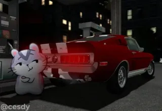 🚘 bca82417 @cesdy Kreskówka, Chomik, Samochód, Motoryzacja, Pojazd telegram sticker