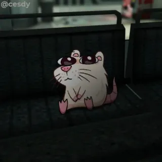 ⏳ ef0bb0f1 szczur, słodki, zwierzę, kreskówka telegram sticker