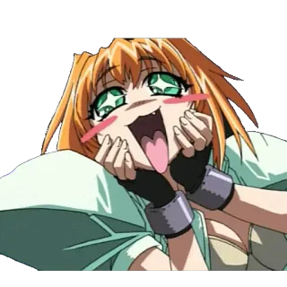 ๐ d3b07d91 anime, girl, kawaii, cute, excited, manga telegram sticker
