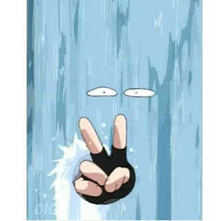 ๐ฟ dae23b4c peace sign, animation, eyes, hand gesture, finger telegram sticker