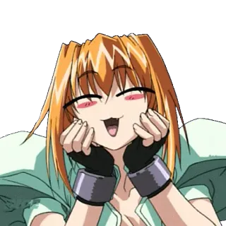 โบ๏ธ fa238c87 anime, character, girl, smiling, cheerful telegram sticker