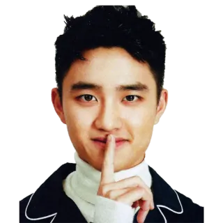 🤫 52d3a0d0 男人, 手指, 安静, 表情, 肖像 telegram sticker