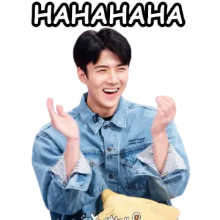 🤣 8cdec3a8 HAHAHAHAHA 笑, 男人, 微笑, 快乐, 名人 telegram sticker