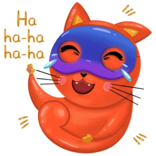 😂 005c6834 ha-ha ha-ha cười, mèo, hoạt hình, vui vẻ, hài hước, dễ thương, buồn cười telegram sticker