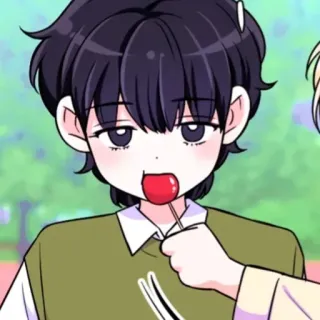 📹 2bbb48ae Anime, Chico, Dibujo animado, Piruleta, Dulce, Snack whatsapp sticker