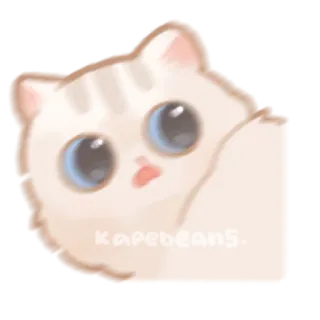 😯 1be142cc kapebeans. kot, słodki, zwierzę, kociak, kawaii, zwierzak, naklejka telegram sticker