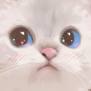 👀 6b8c3cc3 kot, słodki, zwierzę, kawaii, zwierzę domowe, kociak, sztuka cyfrowa telegram sticker
