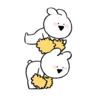 😄 d644a7dc oso de dibujos animados, lindo, animación, animales, pompones whatsapp sticker