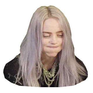 😐 f8738aa1 Billie Eilish celebryta, piosenkarz, pop, billie eilish, muzyka telegram sticker