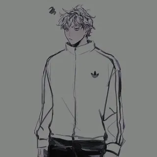 🦉 1c2f62a0 Anime, Personnage, Veste, Vêtements de sport, Croquis telegram sticker