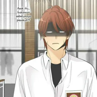 🎧 5b14df40 Anak itu... bukannya sebelumnya penakut?? Kartun, Pria, Khawatir, Teks, Pertanyaan, Seragam sekolah telegram sticker