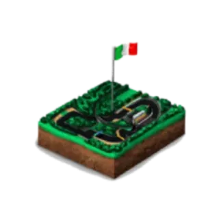 🇮🇹 a01b06b8 italia, bandera, circuito, miniatura, 3d, verde telegram sticker