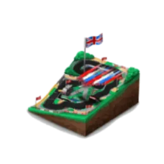 🇬🇧 b53ec4de carreras, pista de carreras, bandera británica, miniatura, juguete telegram sticker