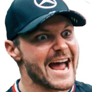 😝 81699098 formuła 1, wyścigi, kierowca, otwarte usta, zszokowany, śmieszne whatsapp sticker