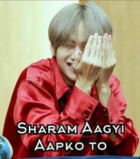 🤔 86d1504a Sharam AAGYI AAPKO TO อาย, ความอับอาย, ภาษาฮินดี, ตลก telegram sticker
